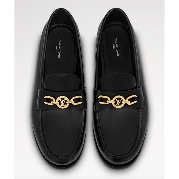 Louis Vuitton Chess Flat Loafer in Black - Picture 1 of 16